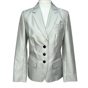 Caren Pfleger Textured Blazer Gray
